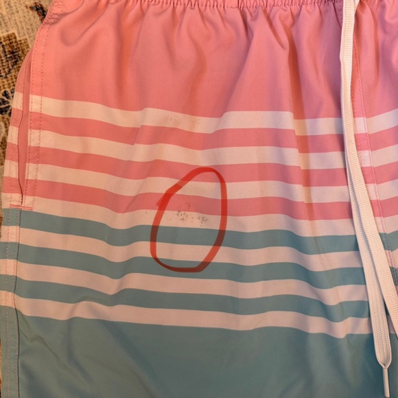 Chubbies Men's Pink and Blue Striped Swim Shorts Size XL - Picture 6 of 7